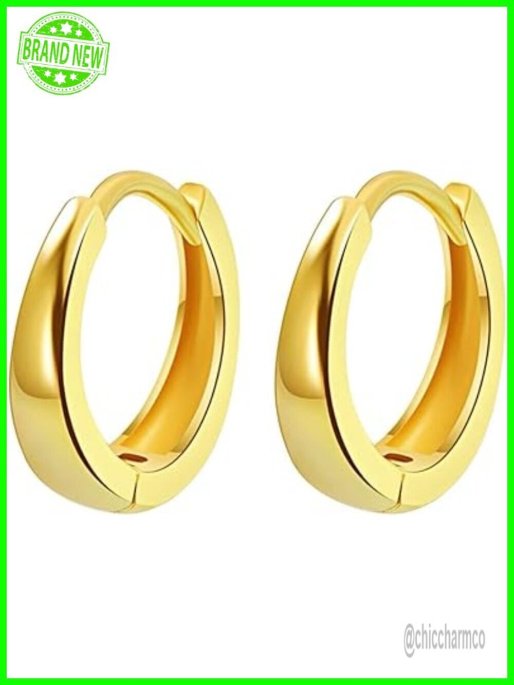Mini Sleeper Hoop Earrings Sterling Silver Cartilage Tragus Huggie Hoops 10mm